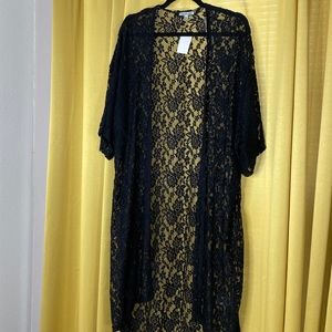 Black lace cardigan/cover up